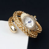 New Quartz Watch - Women Unique Snake Shape Wire Braidedn Bracelet Watches