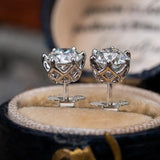 Premium 0.2-3ct Moissanite Diamonds Sterling Silver Unisex Stud Earrings