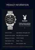 Luxury Fashion Men's Stainless Steel Quartz Watch Waterproof Multifunction Wristwatch with Stylish Design