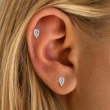 Pear, Princess, Marquise, Cushion Asscher Cut Silver Moissanite Diamonds Stud Earrings