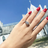 2 Carat VVS1 D Colour Moissanite Diamond Solitaire Sterling Silver Engagement Ring