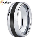 Dome Band Center Brushed 8MM 10MM Men's and Women's Tungsten Carbide Rings