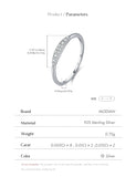 Classic Geometric VVS1 D Color Moissanite Rings 925 Sterling Silver Ring