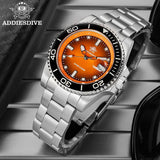 Top Brand Ceramic Bezel 41mm Gradient Orange Dial AR Coated Glass Luminous Waterproof 200m DiverQuartz Watch