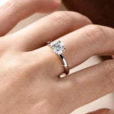 Marvelous Solitaire 1.0CT 6.5MM D Moissanite Diamond Rings  Fine Jewellery
