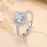 925 Sterling Silver 0.5-3ct VVS1 D Colour Moissanite GRA Certified Diamonds Wedding Engagement Rings, Fine Jewellery