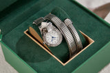 NEW Personality Snake Shaped Round Bracelet Wrapped Alloy Strap Quartz Watch