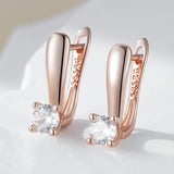 14 Karat Rolled Gold Shiny AAA Zircon Diamonds Fashion Luxury Drop Earrings