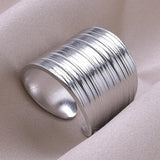 Vintage Style Chunky Unevenness Open Stainless Steel Wide Rings For Women - Fashion Jewellery - The Jewellery Supermarket