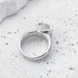 Dazzling 2ct 3ct 5ct D Colour VVS1 Moissanite 925 Sterling Silver Wedding Ring