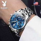 Top Brand Men's Stainless Steel Quartz Wristwatch Classic Business Casual High Quality Waterproof Wristwatch