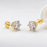 Classic Round Cut D-Color ♥︎ High Quality Moissanite Diamonds ♥︎ Stud Earrings for WomenFine Jewellery