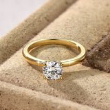Marvelous Solitaire 1.0CT 6.5MM D Moissanite Diamond Rings  Fine Jewellery
