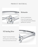 Awesome 4.5mm Round Sterling Silver VVS1 D Colour Moissanite Solitaire Ring