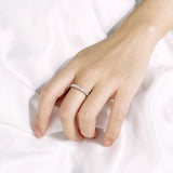 Superb 2mm Full Moissanite Diamonds Stackable Eternity Ring S925 Silver Classic Versatile Fine Jewellery