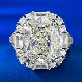 New European and American Style Ice Flower Cut 12 * 14G High Quality AAAAA High Carbon Diamonds Luxury Ring