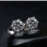 Dazzling 2ct 8mm Moissanite Diamond Studs 925 Sterling Silver Earrings