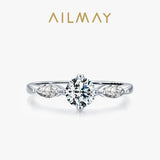 Fashion Sparkling 1.0ct AAAA Lab Created Diamond 925 Sterling Silver Ring