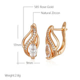 New Luxury Classic 14K Filled Rose Gold AAA Zircon Diamonds Drop Earrings - Ethnic Design Bride Jewellery