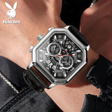 Luxury Classic Quartz Man Watch with High Quality Leather Strap Waterproof Business Wristwatch