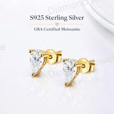 Moissanite Diamonds D Colour VVS1 Silver GRA Certificated Stud Earrings