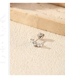 Multi -Styles 925 Silver Geometric Moissanite Heart Screw Stud Helix Earrings