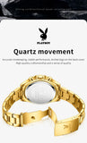 PLAYBOY High Quality Multifunction Best Selling Original Luxury Waterproof Fashion Business Quartz Wrist Watches