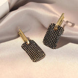 New Fashion Trend Unique Design Elegant Exquisite Light Luxury Black Zircon Crystals Geometric Earrings - Female Party Jewellery - The Jewellery Supermarket