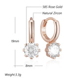 14 Karat Rolled Gold AAA Zircon Diamonds High Quality Delicate Drop Earrings