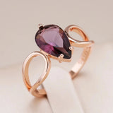 14 Karat Gold Filled Transparent Grey AAA Zircon Crystal Rings For Women Special Jewellery