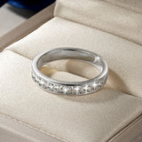 Brilliant 2.0MM D Colour VVS1 Moissanite Diamond Half Eternity Ring Fine Jewellery