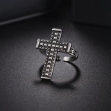 Vintage Black Cross Ring for Women - Gothic Punk Steampunk Jesus Men's Ring Party Fashion Male Jewellery - The Jewellery Supermarket