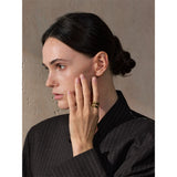 18K Gold Plated Stainless Steel Metal Double Layer Geometric Cast High Quality Ring