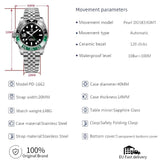 TOP Brand NH35 Auto Date Luxury Sport Dive BGW-9 Sapphire Glass Automatic Mechanical Watches - Popular Choice