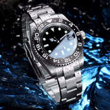 200m Waterproof Automatic Diver Watches Mechanical Movement Luminous Jubilee Strap