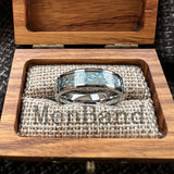 Gear Wheel Blue Carbon Fiber Inlay Unique 6/8mm Tungsten Carbide Wedding Rings