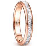 New Arrival Rose Gold Color Imitation Meteorite Tungsten Carbide Ring Men's Women's Fashion Wedding Rings