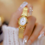 Original Brand Watch For Woman Oval Gold Mesh Strap Vintage Watch, Women Ladies Quartz Watches Luxury Birthday Gifts