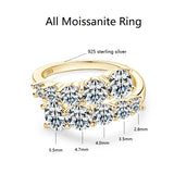 Double-row Wrap Open Twist Sparkling 10 Stone 3.26cttw Moissanite Diamonds Ring
