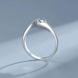 Awesome 0.5CT / 1CT D Colour Moissanite Diamonds Rings For Women Silver Engagement Wedding Diamond Jewellery with GRA