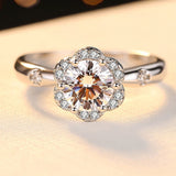 Admirable 1CT VVS1 Diamond Moissanite Wedding Engagement Rings, S925 Sterling Silver Jewellery with GRA Certificate