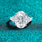 Superb 8cttw VVS1 D Colour Moissanite Diamonds Silver with 18k Gold Plated Ring