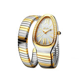 New Arrival Top Brand Fashion Ladies Snake Design Silver Steel Bracelet Quartz Watches for Women High Quality Gifts