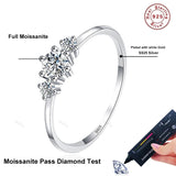 Terrific VVS1 D Colour Moissanite Diamond  925 Sterling Silver Engagement Ring
