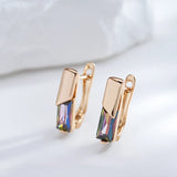 Awesome 14K Filled Gold Multicolur AAA Zircon Crystals Drop Fine Earrings