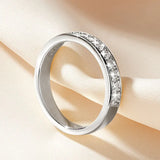 Brilliant 2.0MM D Colour VVS1 Moissanite Diamond Half Eternity Ring Fine Jewellery