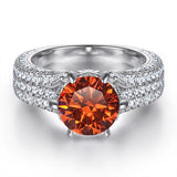 Selection of 2 Carat Multicolour VVS1 D Colour Moissanite Silver Wedding Rings