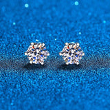 Marvelous White Gold Plated D Colour Moissanite Diamond Stud Earrings - Fine Jewellery for Women and Men - The Jewellery Supermarket