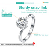 Admirable 1/2CT VVS1 D Colour Moissanite Diamond Rings S925 Silver Snowflake Engagement Wedding Band Fine Jewellery