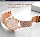 Elegant Luxury Women's Watch With Japanese Original Quartz Movement Stainless Steel Mesh Strap WristWatches